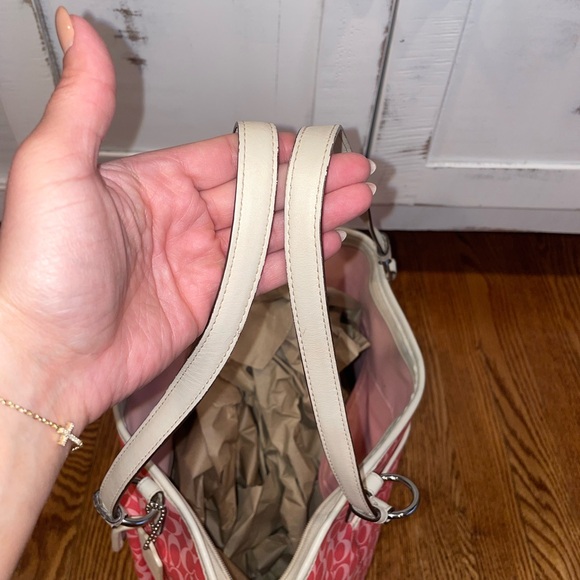 Pink Coach Monogram Shoulder Bag - Picture 5 of 13